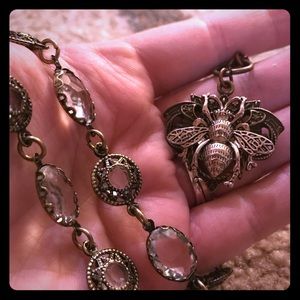 Steampunk style bee necklace